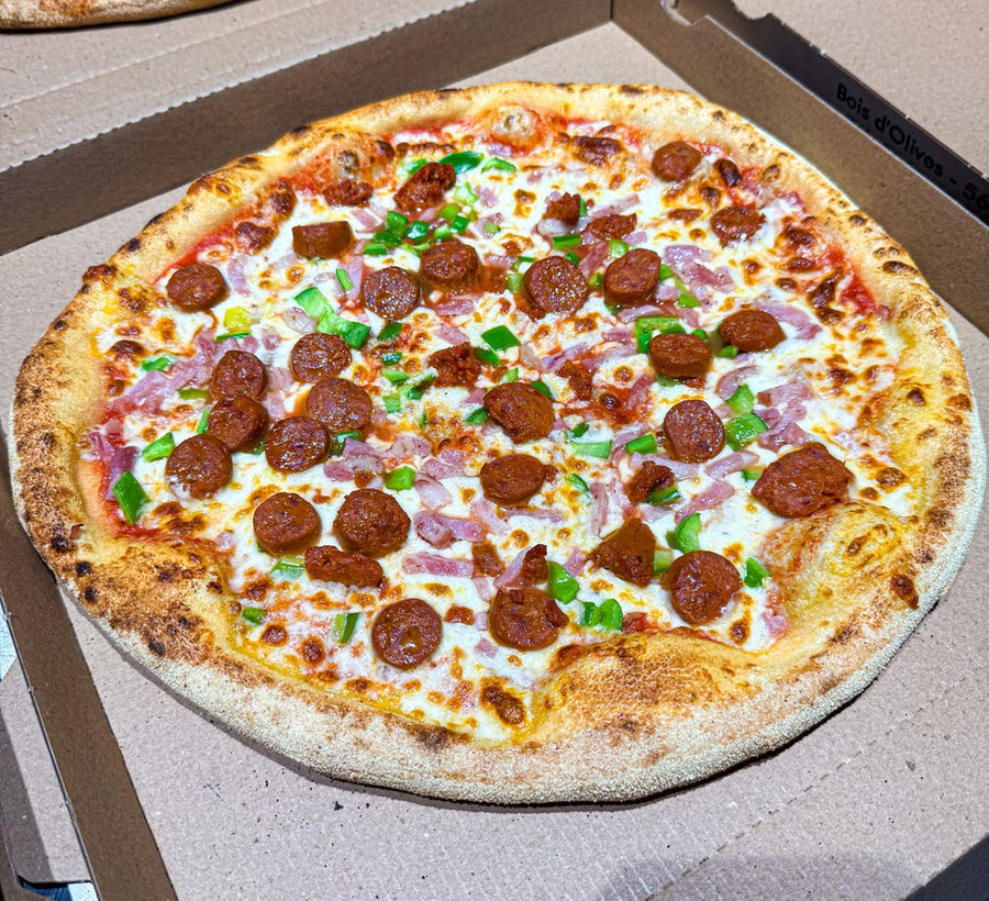 Pizza prête à être livrée